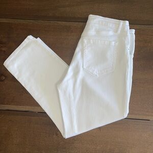 Ella moss White High Waisted Straight Leg Cropped Jeans Sz. 29/8